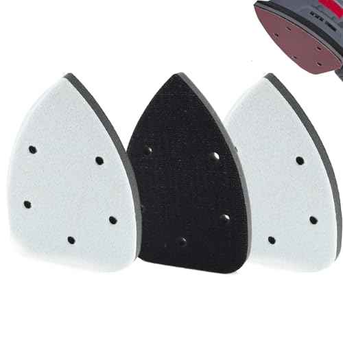 3pcs Mouse Detail Sanding Interface Pad 140mm*90mm 5 Holes Foam Interface Mouse Sander Sandpaper Backing Pad