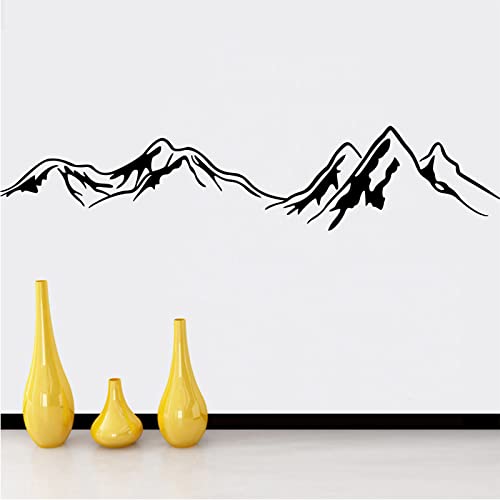 Big Mountains Wall Stickers Family Landscapes Wall Decals Beautiful Art Mural Decor Wallpaper for Living Room Bedroom Office Home Background Decoration