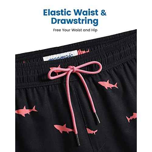 maamgic 2 in 1 Mens Swim Trunks 7 Inch Swim Shorts Swim Suits Board Shorts