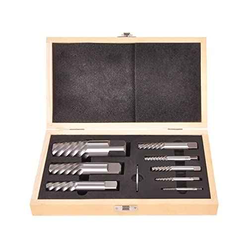 9PCS Jumbo Screw Extractor Set Bolt Stud Pipe Remover Easy Out 5/64 to 1-1/16