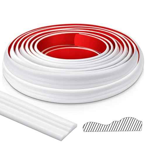 32.8ft Peel and Stick Molding Chair Rail Panel Flexible Wall Molding Trim Self Adhesive Panel Moulding for DIY Home Wall Protection Cabinet Border Mirror Frame(1.6 Inch X 32.8 ft,White)