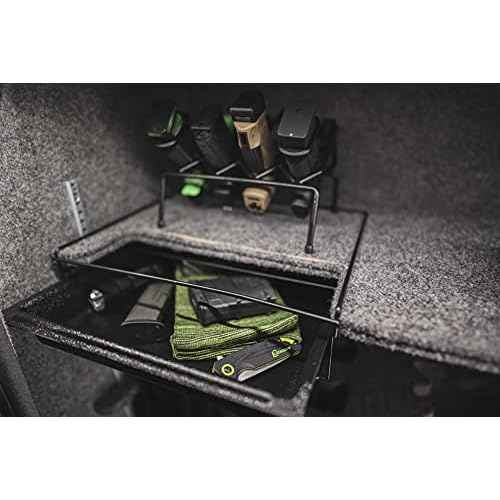 Lockdown Door Organizer Gun Safe, Large with Elastic Bands, Mounting Hardware and Durable Pockets for Handgun Storage, Gun Safe Management and Firearm Organization