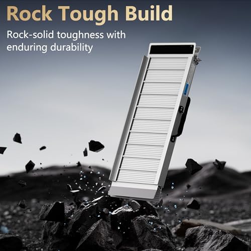 3FT Portable Wheelchair Ramp, Non-Slip Aluminum Folding Handicap Ramp, Ramps for Wheelchairs for Home with Handle, Wheelchair Ramps for Home Steps/Stairs/Threshold/Doorways/Scooter, 600LBS Capacity