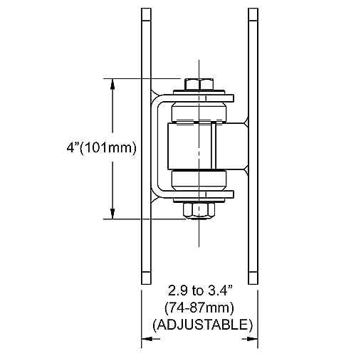 Heavy Duty Bolt on Sealed Bearing Outdoor Gate Hinges - Bolt onto Gate and Post for Large Heavy Driveway Gates Up to 1100 Pounds, Adjustable Yoke Pivot CI3700 Gate Hinge (Sold as a Pair)