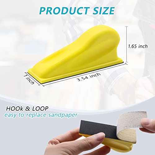 ZEHIQ Micro Sander Kit, 3.5¡± x 1¡± Detail Hand Sander for Crafting, Sandpaper Assortment of 60 80 120 180 240 320 Grit for Small Projects DIY Crafts Wood Metal Polishing Tight Narrow Spaces (60pcs)