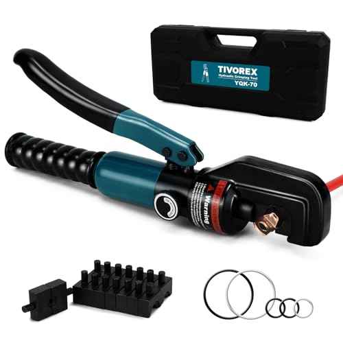 Hydraulic Crimping Tool Kit-10 Tons 12 AWG to 2/0 AWG for Wire Battery Cable Lug, Terminal Crimper Tool with 9 Die Sets, 1/8¡± Wire Rope Crimping Tool