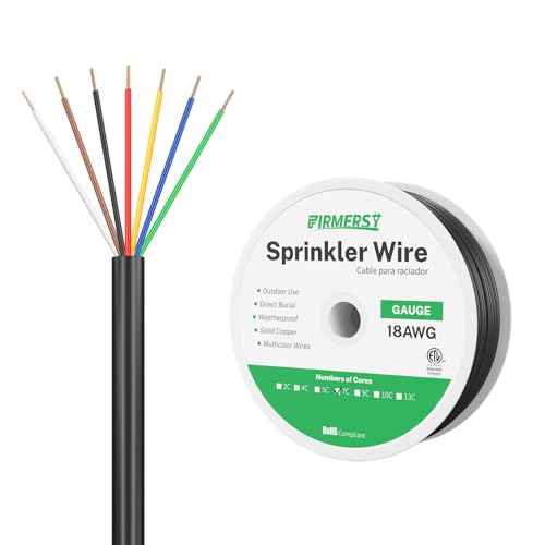 FIRMERST 18/7 Solid Sprinkler Wire for up to 6 Valves System 100 Feet