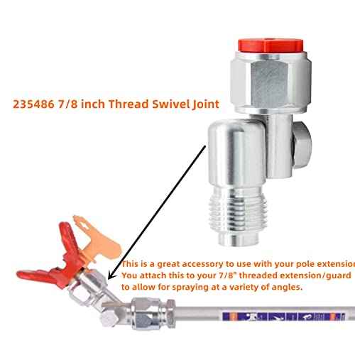 246385 & 235486 7/8 Inch Thread Strainer Screen Swivel Joint Kit for Graco 390 395 490 495 595 Airless Paint Sprayer Guns