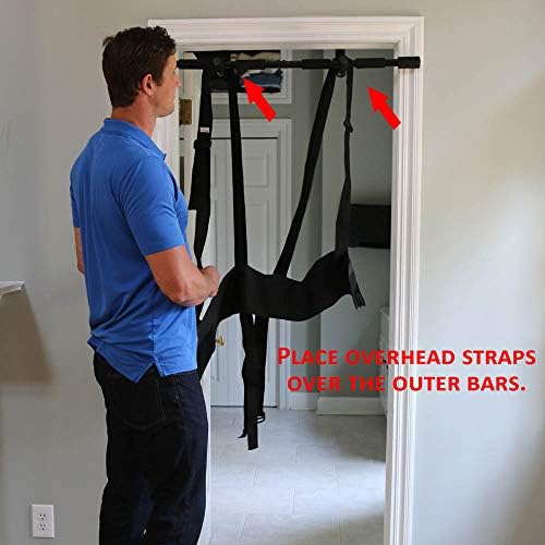 Sit and Decompress Back Stretcher 3 Minutes A Day Low Back Traction Therapy Spinal Decompression Inversion Table Alternative Safe for All Back Conditions (Large Harness No Bar)