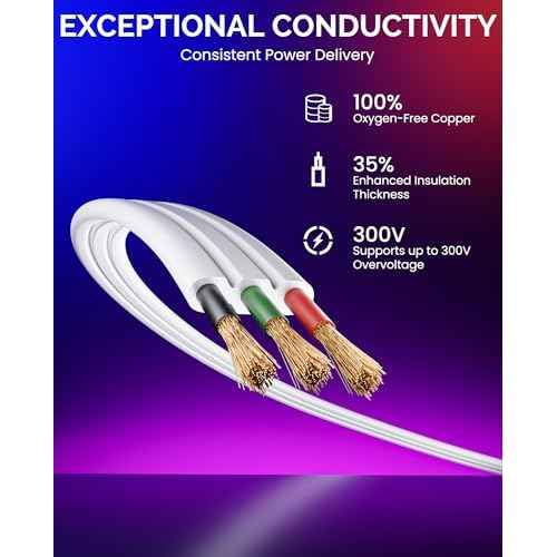 10FT Extension Cable (3-Pack), 3-Pin Extension Cord for Govee Permanent Outdoor Lights Series & Dots String Lights, Compatible with H705 A/B/C, H705 D/E/F, H706 A/B/C, H703 A/B, H805 A/B/C