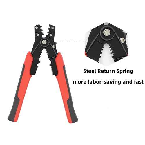 3 in 1 Wire Crimping tool 26-10 AWG with wire stripper,cutter,crimper for insulated,Bare,Heat Shrink connectors.