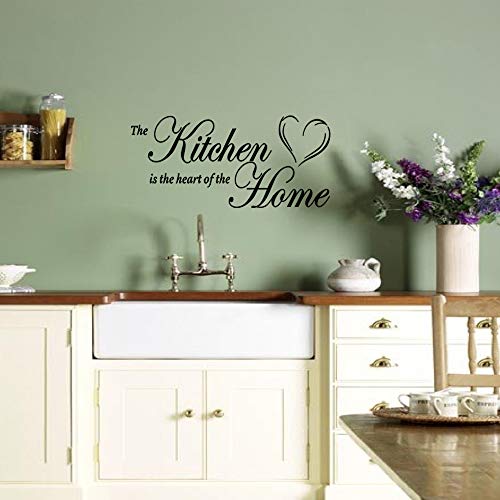 The Kitchen is The Heart of The Home Vinyl Wall Decal Art Letters Kitchen Decals Home Decor