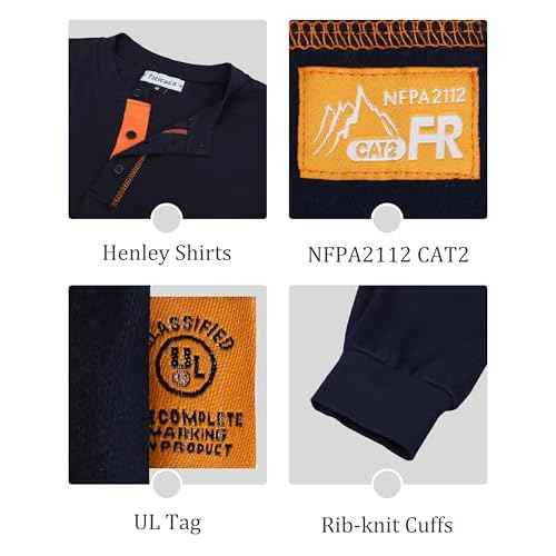 Titicaca FR Shirts Flame Resistant T Shirts 100% Cotton Men's Pre-Washed Fire Retardant T-Shirts