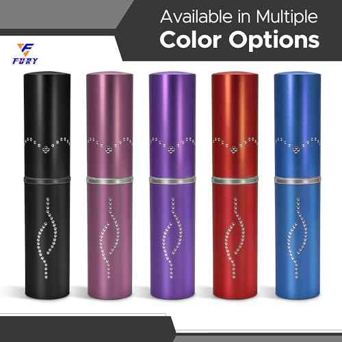 FuryUSA Lipstick Stun Gun - Womens Stun Gun, Metal Casing Self-Defense, Rechargeable Battery, Max Strength, 120 lumens, Built-in Flashlight, Stylish, Expert-Trusted