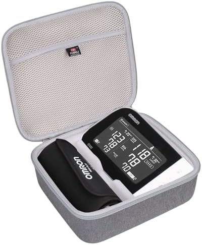 FBLFOBELI Hard Storage Case Compatible with OMRON Platinum BP5450/10 Series BP7450/Gold BP5350/7 Series BP7350 Blood Pressure Monitor with Upper Arm Cuff, Case Only (Grey)