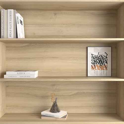 CHIHUT 12¡±x100¡± Light Oak Wood Grain Contact Paper Peel and Stick Wood Look Wallpaper Waterproof Self Adhesive Contact Paper Wood Vinyl Wrap Decorative Wooden Wall Paper for Countertops Cabinets