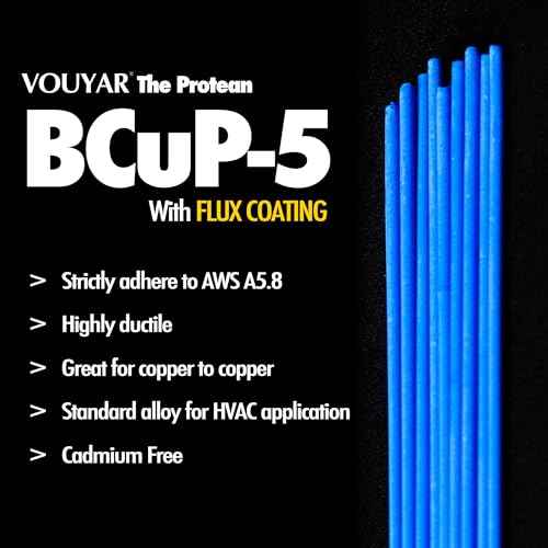 20 Sticks Flux Coated Brazing Rods Bcup-5 15% Silver Solder Phos Copper Brazing Alloys Flat Welding Rods Industry 1/16" x 18" for Air Conditioning Refrigerator Cold Storage HVAC Units