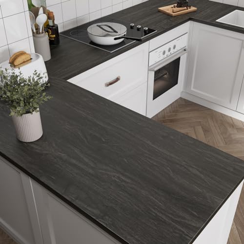VaryPaper 15.7''x78.7'' Dark Grey Brown Wood Grain Contact Paper Peel and Stick Wood Wallpaper for Bedroom Removable Waterproof Self Adhesive Wood Vinyl Wrap for Cabinets Countertops Desk Furniture