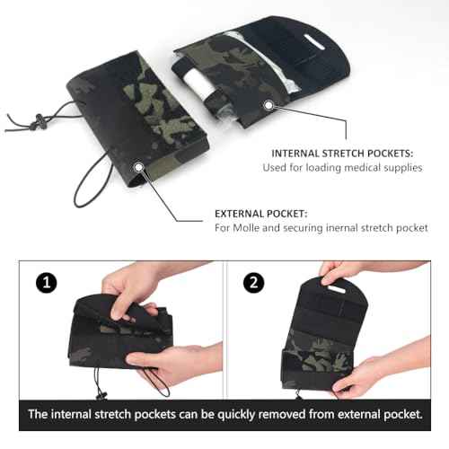 Tactical Medical Pouch MOLLE EMT First Aid Pouch IFAK Utility Pouch Portable Trauma Bag 500D Nylon for Tactical Belt and Vest