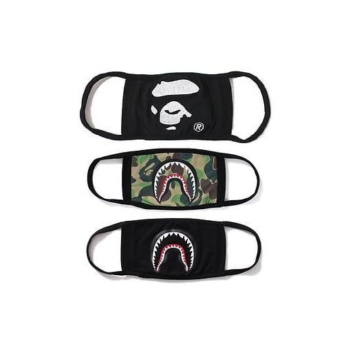 7-pack shark patterns Cotton dust masks,cotty mask funny Anti-dust Face mask,Ski Cycling Camping Half Face Mouth Masks