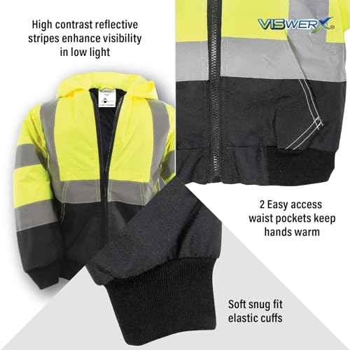 Hi-Vis Children¡¯s Full Zip Hoodie ? Safety Reflective Jacket for Kids, Hooded Sweatshirt
