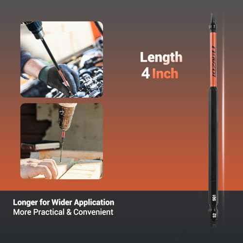 10Pcs Square Drive Bits Set, 4¡± Long Premium S2 Alloy Steel Square Bit Set #0, 1, 2, 3, and #4 Magnetic Square Drill Bit Set,1/4 Inch Hex Shank.