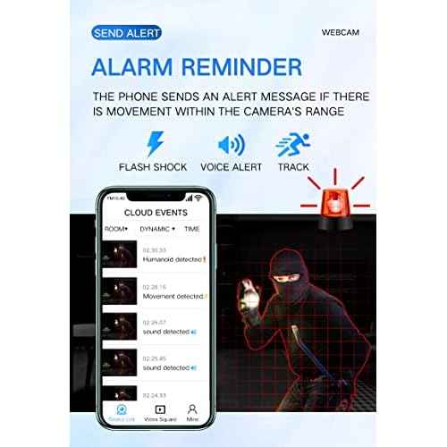 Mini Indoor Wireless WiFi Camera Small Home Security Cameras 1080P Small Outdoor Camara Micro Cam Pet Dog House Security Cams Room Cams No Need WiFi Cam Compatible with Android