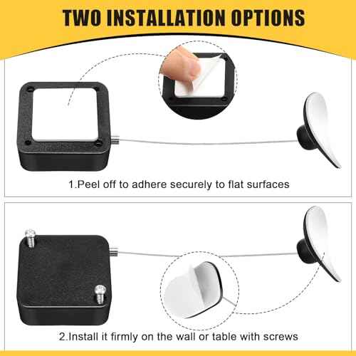 Mimorou 9 Pcs 6.5 ft Retractable Security Cable Lock with Double Sided Adhesive and Screws TV Remote Control Tether Cord Leash Anti Lost Rope Security Lanyard Lock for TV Tablets Showroom