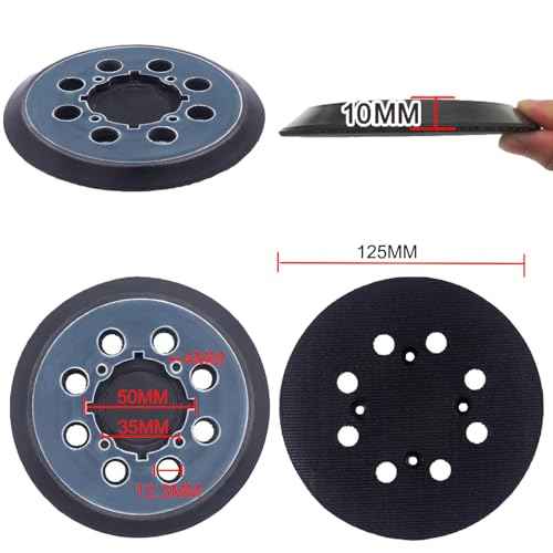 2 Pack Sander Pad for Dewalt 5" 8 Hole Hook and Loop Orbital Sander Pad Replacement for DeWalt DWE6421 6421K DWE6423 6423K DCW210B Replace Part# DWE64233 & N329079 (4 Screw Holes)