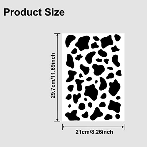 4 Pieces Cow Print Stencil A4 Animal Plastic Stencils ReusableTemplates for Painting on Wood Canvas Paper Fabric Floor Wall Tile DIY Crafts Decor