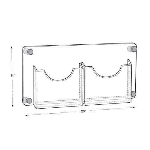 Azar Displays 105586 Two Pocket Letter Brochure Holder Pack of 1