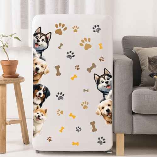 MLM Dog Wall Decor Paw Print Stickers Decal Dog Door Room Pup Art Wall Decor for Kids Baby Nursery Decoration Bedroom Classroom Decor Art DIY