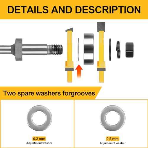 Tongue and Groove Router Bit Set of 2 Pieces, 1/4 Inch Shank, 3 Teeth Adjustable T Shape Wood Milling Cutter, 1/2Inch Cutting Depth£¬3/4Inch Stock£¬Woodworking Tools