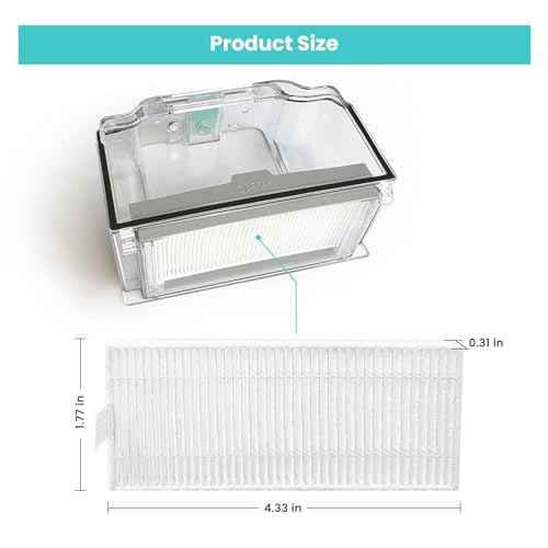 Lefant 4PCS Hepa Filter Replacement Accessories for Lefant M310/M320 Robot Vacuum Cleaner
