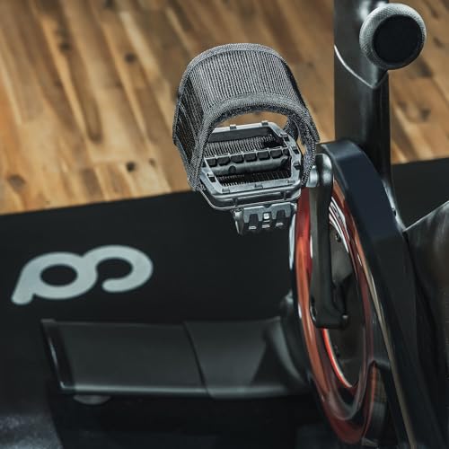 CyclingDeal Strap-in Platform Pedals - Compatible with Peloton Pedals for Peloton Bike & Bike + Anti-Skid Grips Peloton Pedal Converter Peloton Accessories - Ride with Sneakers