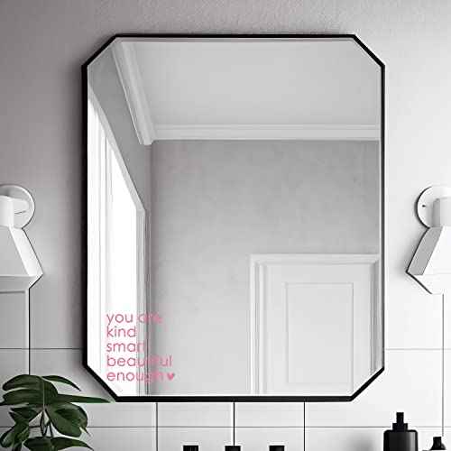 2X Self Affirmations Mirror Decal, Self Confidence, Bathroom Entryway Decal, Mirror Affirmation, Vinyl Sticker, Salon Mirror Sticker, Positive Vinyl, Set of 2 (Pink)