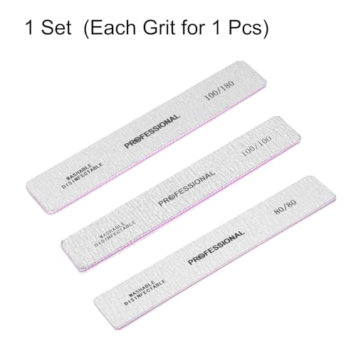 HARFINGTON 5pcs Sanding Sticks 80/100/180 Grit Double Side Moon Shape Polishing Sticks for Fine Rough Sanding Plastic Models Assorted Metal Wood Buffing Sanding Tools