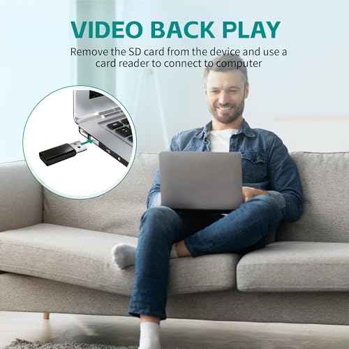 DUVIX Mini Camera with 64G Card 1080P Small Security Camera Charger with Motion Detection for Indoor (No WiFi)