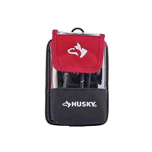 Husky 5 in. Clear Storage Bag Pouch with Protective Flap