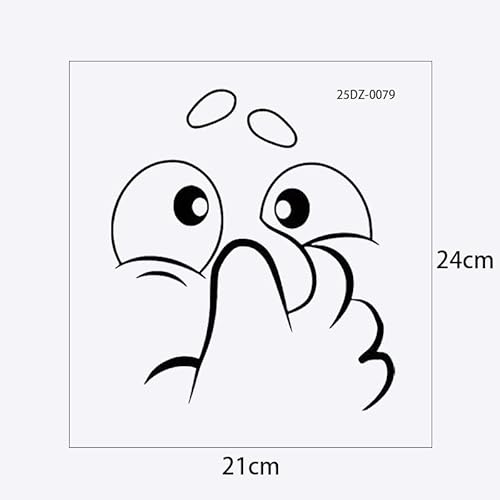 A Washroom Room WC Toilet Seat Stickers Holding Nose Pattern Funny View PVC Wall Stickers Decor Decals Art Mural