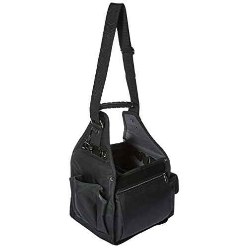 McGuire-Nicholas Electrician's Tote, Easy Carry Tool Bag for Electricians, Multi Pocket and Loop Design for Tools and Electrical Equipment , Black and Silver - MN-22128