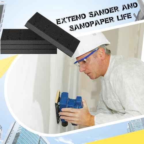 8 Pcs Soft Black Foam Sanding Pads Interface Sander Backing Pad Compatible with Festool RS400 LS130 Sander, 80 x 133 x 12 mm