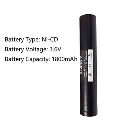75175 Rechargeable Battery 3.6V 1800mAh Ni-CD Compatible with Streamlight Stinger 75175 75375 75300 75500 75810 76000 76300, PolyStinger, Pelican M9, FL126 Flashlight (3 Pack 75175 Battery)