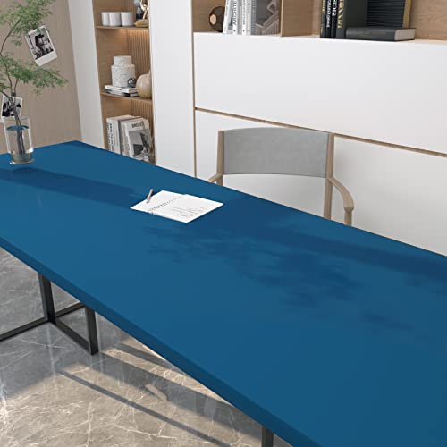 Decotalk Blue Contact Paper for Countertops Waterproof Navy Blue Contact Paper Peel and Stick Wallpaper for Cabinets Decorative Wallpaper Self Adhesive Solid Blue Vinyl Wrap Removable Matte 12" x120
