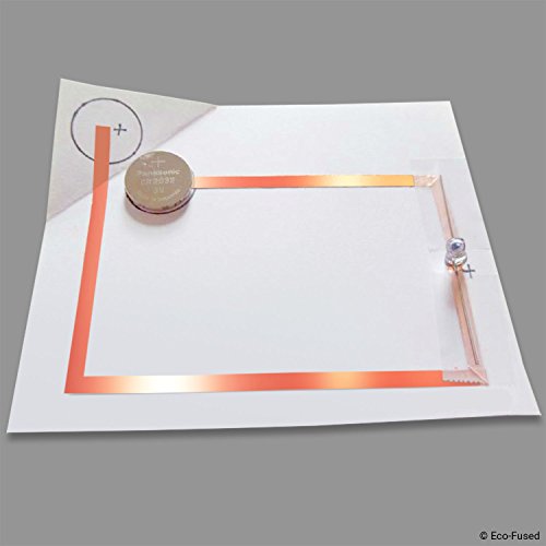 Adhesive Copper Foil Tape - Double-Sided Conductive - 0.25 inch (6.3 mm) - EMI and RF Shielding, Paper Circuits, Electrical Repairs, Grounding, Arts and Crafts, Home Interior (0.5 inch (12.7 mm))