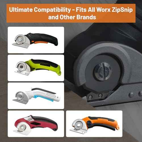 Replacement Blades Compatible with Worx Wx082l 4v Zipsnip Cordless Electric Scissors, WA2300 Replacement Rotary Blades Fit RC2600K,RC2601, RC2602, WX080L, WX081L (3 Pcs)