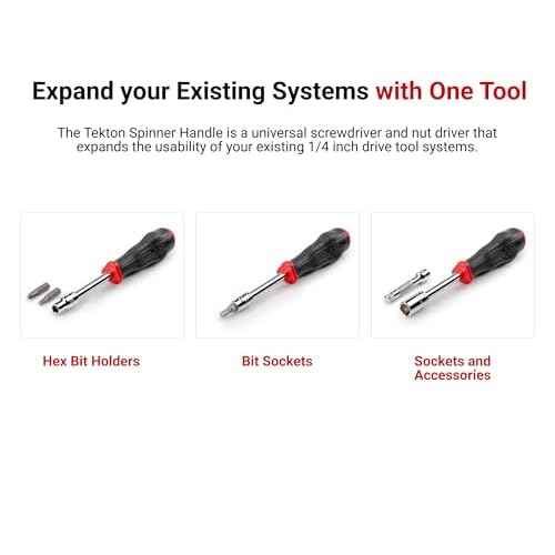 TEKTON 1/4 Inch Drive High-Torque Spinner Handle | SHH03125