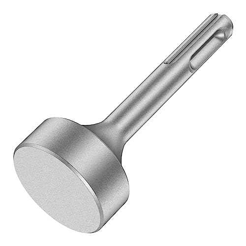 SDS Plus Ground Rod Driver, Heavy Duty Forged Steel Drill Bit Rotary Hammer Compatible with All Drills 85mm Grounding Driver Wear, Resistant Wide Compatibility Bits Socket (Flat)
