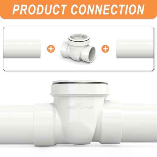 GASHER 4" PVC Backflow Preventer Valve, Sewer Check Back Flow Preventer Drain Backflow Preventer Valve for a Variety Of Drainage Systems