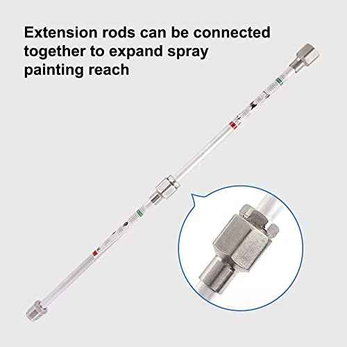 Airless Paint Sprayer Tip Extension Wand Extension Rod for Sprayer Airless Nozzle Extension Spray Gun Paint 2Pcs x 30CM (11.8Inch)